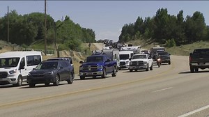 Live look: Traffic piles up on Highway 55 as Idahoans head north
