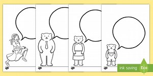 Goldilocks editable speech bubbles Worksheets