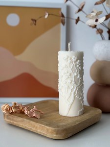 Lace Wedding Candle, Wedding Favor Candle, Wedding Anniversary Candle, Unity Ceremony, Floral Candle, Sakura Candle, Cherry Blossom Candle - Etsy