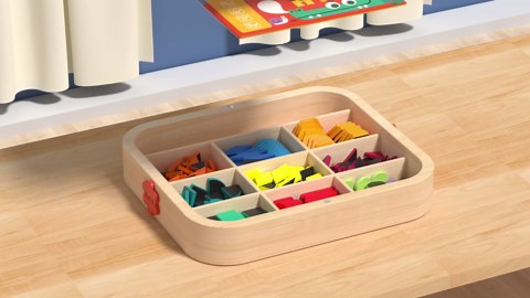 Wooden Magnetic Pattern Blocks Set with Cards, 288 PCS Montessori Tangram Puzzle Learning Toys for Toddlers 4-8, Educational STEM Gift for Kids Boys Girls 4 5 6 7 8