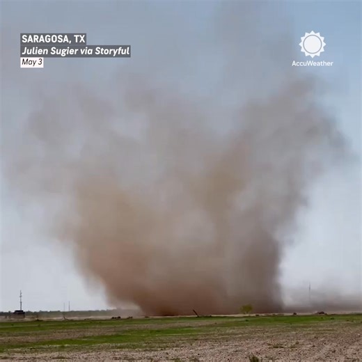 A dust devil was spotted spinning across a field in West Texas on Saturday. | AccuWeather