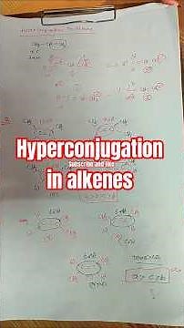 Organic chemistry #Hyperconjugation in alkenes