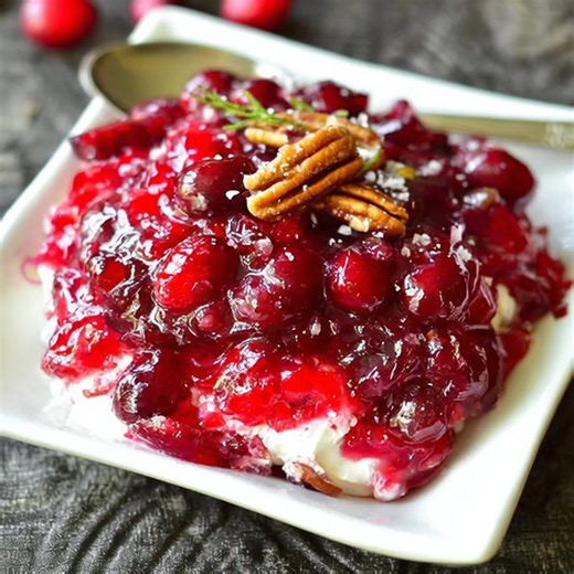 Cranberry Fluff Salad Description: This creamy and sweet cranberry salad is perfect for holidays or any special meal. It’s made with fresh cranberries, crushed pineapple, marshmallows, and whipped topping—a refreshing and nostalgic favorite. Ingredients: 2 cups fresh cranberries 1/2 cup granulated sugar 1 can (8 oz) crushed pineapple, drained 1 cup mini marshmallows 1 cup seedless red grapes, halved 1/2 cup chopped walnuts (optional) 1 cup whipped topping (like Cool Whip) Directions: In a food p