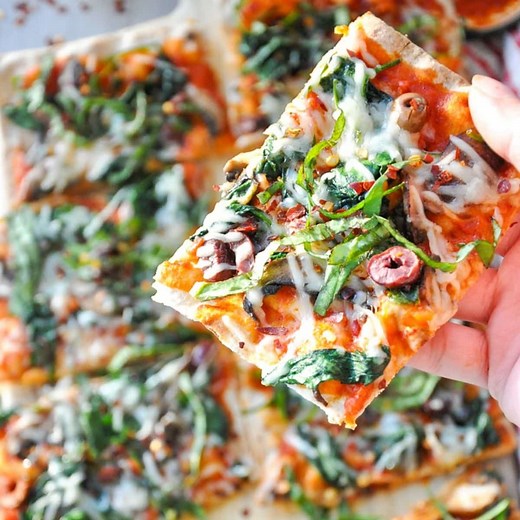 Lavash Bread Pizza (healthyish)