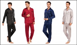 Watch Super Comfortable Satin Pajamas Set for Men on Amazon Live