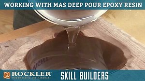 Epoxy resins come in different formulas. MAS Deep Pour Epoxy consists of three parts resin to one part catalyst. Two aspects of this product are its relatively thin consistency and its long cure time. Those combine to make a deeper pour more successful by allowing air bubbles the time and ability to escape. MAS Deep Pour Epoxy is specifically designed for molding, encapsulating and creating deep pour castings, such as those used on live edge river tables and ocean tables. It cures slowly to a cl