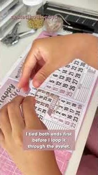 Adding a calendar hanger using an eyelet and jute string. An alternative to metal clip! #ytshorts