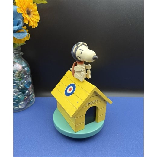 Vintage Snoopy Flying Ace Wooden Musical Box, Peanuts Red Baron Doghouse 1968 - Etsy