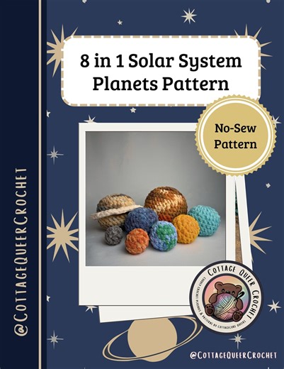 8-in-1 No-sew Solar System Crochet Pattern Bundle | Beginner-friendly Amigurumi Planet Set | Science Space Plushie - Etsy UK