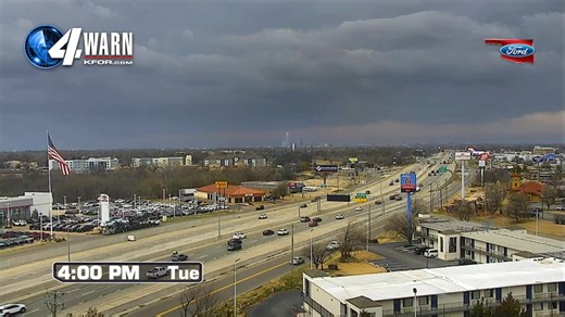 It's not much, but a few showers in Metro now at 4:45PM Tuesday. Strong cold front moving thru Metro now. Tracking. Mike #okwx 3.3.26 | KFOR-TV