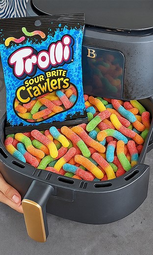 I Can't Believe He Air Fried Trolli Sour Gummy Worms! | Eitan Bernath
