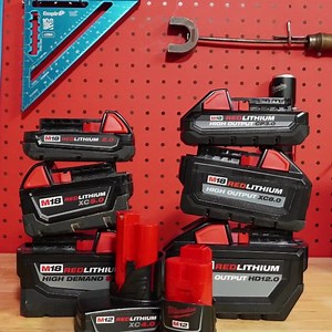 The gang's all here. Milwaukee Tool's new High Output batteries...
