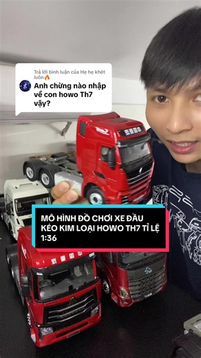 Mô hình đồ chơi xe đầu kéo Kim Loại Howo TH7 tỷ lệ 1:36