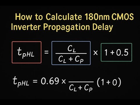 How to Calculate 180nm CMOS Inverter Propagation Delay Change When PMOS Width is Doubled
