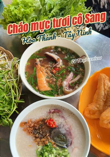 Hủ tiếu cháo mực ngon tại Hoà Thành, Tây Ninh