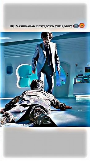 Doctor vs Robot 💥 Axe Attack Scene | Enthiran Movie Clip