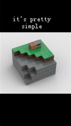 Minecraft in Lego - build 1 - simple dirt and stone start