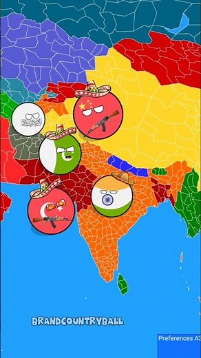 Afghanistan and India attack on #pakistan 😡#countryballs #map #shorts #trending