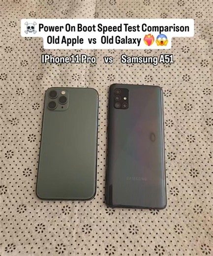 🔥 iPhone 11 Pro 🆚 Samsung Galaxy A51⚡BOOT SPEED BATTLE 😱📱 Which One Boots Faster?! 🚀🏆 #Shorts #viral
