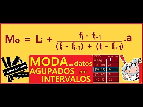 MODA ESTADÍSTICA para datos AGRUPADOS por INTERVALOS (p principiantes). EJERCICIOS. Cómo sacar.