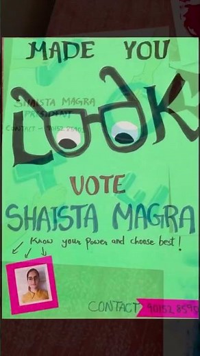 Poster Ideas for Voting Campaign | College / School Elections | Vote Banners / Vote Charts idea