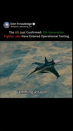 Gain Knowledge on Instagram: "Follow for more @explain_everything_ful The United States has officially begun operational testing of its next-generation 7th-gen fighter jets — aircraft built with unmatched stealth, AI-driven decision systems, drone-swarm control, adaptive engines, and extreme sensor fusion. These jets represent a leap far beyond today’s F-22 and F-35, marking the start of a new era in air dominance. The future of aerial warfare has officially taken off. #MilitaryTech #Aviation #F