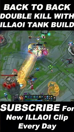 ILLAOI TANK BUILD GETS BACK TO BACK DOUBLE KILL#Illaoi #LeagueOfLegends #Yasuo #Locke #TopLane