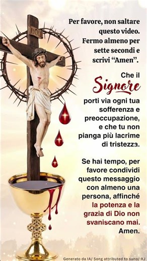 Per favore, non saltare questo video. Fermo almeno per sette secondi e scrivi "Amen".