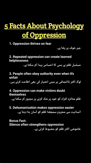 🧠 5 Shocking Facts About the Psychology of Oppression!