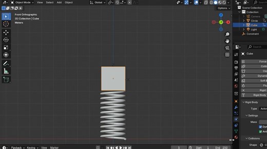 Rigid Body Spring Constraint Explained ｜ Blender Tutorial