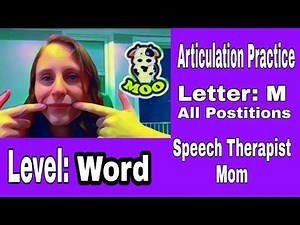 Practice your "M" sound WORD Level- All positions (initial, medial, & final)- Articulation Drill