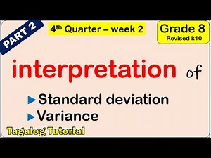 Interpretation and conclusion of standard deviation and variance Math 8 Matatag fourth quarter week2