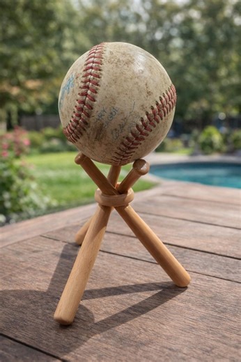 Wooden Baseball Display Stand | Softball Holder | Sports Ball Tripod Display - Etsy
