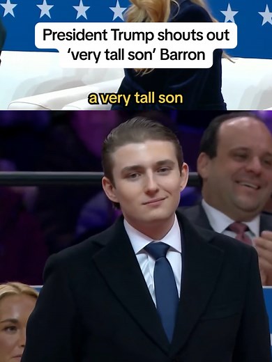 18-year-old Barron #Trump had a moment in the spotlight during his father's rally at Capital One Arena, drawing loud cheers from the crowd of Trump supporters.