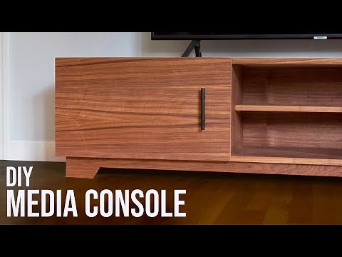 Mid-Century Modern TV Stand // DIY Woodworking