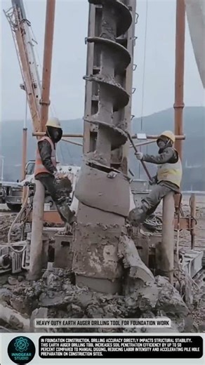 Heavy Duty Earth Auger Drilling tool for foundation work #tools