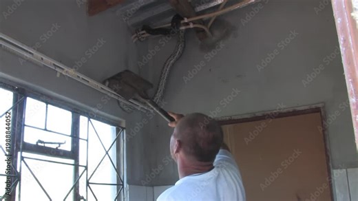 men carefully handle a massive African rock python From house Indoor Ceiling in a rural Botswana setting