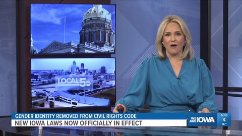 Iowa becomes the first state to remove gender identity from its civil rights code as new law takes effect