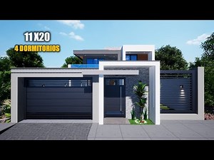 CASA HERMOSA DE DOS PISOS 11X20 | CUATRO DORMITORIOS | JMC ARQUITECTURA (2023)