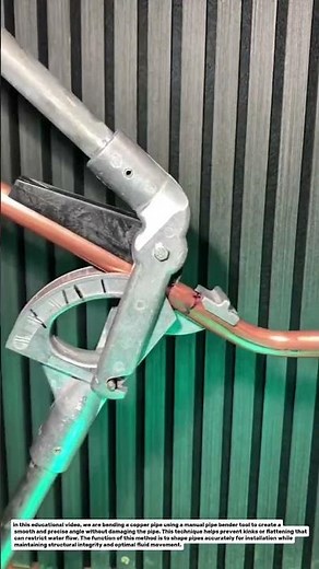 Manual Copper Pipe Bending Tool Technique | Clean Angle Bending Without Kinks – Smart Plumbing DIY.