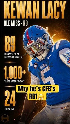 Kewan Lacy Is Our RB1 in College Football 2026 🚩