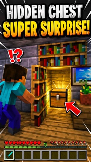 Easiest Hidden Pop-Out Chest (Bedrock/Java)