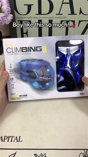 Wall Climbing Remote Control Car #wallclimbingcar #rccar #kidstoys #toddlersbelike #toddlersoftiktok