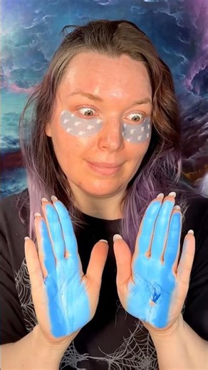 Blue makeup transition🧢 What do we think?