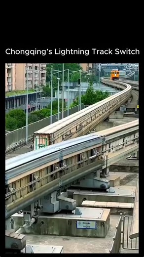 Technology | Facts | Innovation on Instagram: "Chongqing’s Light Rail pulls off a 5-second track change like it’s nothing! 🚆⚡ A masterpiece of precision engineering and split-second coordination. This is why China’s transit systems stay ahead — efficient, smooth, and insanely reliable. 🇨🇳✨ Would YOU trust a track switch this fast? 👀 👉 Follow for more insane engineering moments! 👉 Comment your thoughts — impressive or scary? #ChongqingRail #ChinaEngineering #LightRail #TrackSwitch #RailwayT