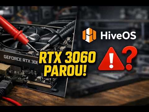 RTX 3060 12GB PAROU DE MINERAR! 🛑 Teste com Multímetro e HiveOS (Diário da Mineração 07 03 2026)
