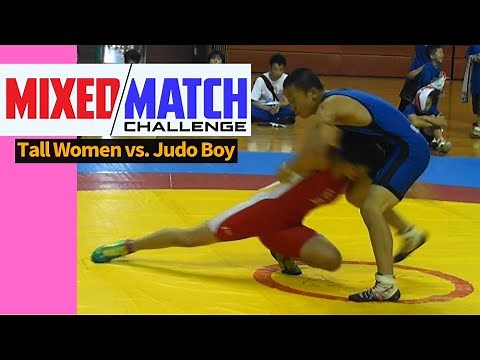 Mixed Match Challenge - Woman Wrestler vs. Judo Boy 2 | Judo vs. wrestling