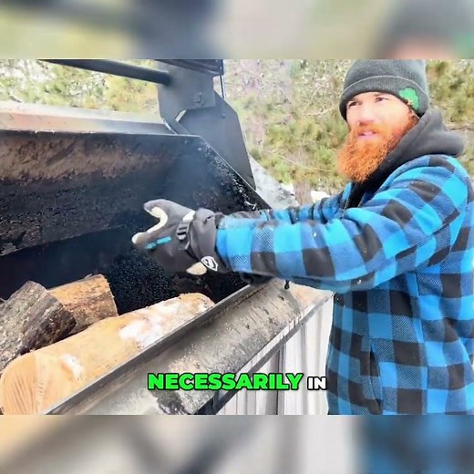 Burning Logs Inside Furnace