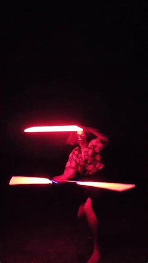 Saber staff and single Saber flow ⚔️ #lightsaber #saberstaff #sith #flowarts #starwars