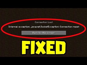 How to FIX Connection Lost Error in Minecraft